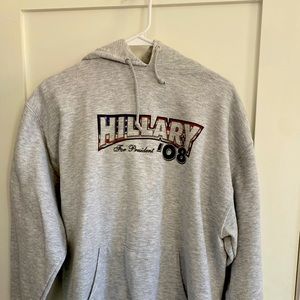 Vintage Hoodie White/Gray Large
